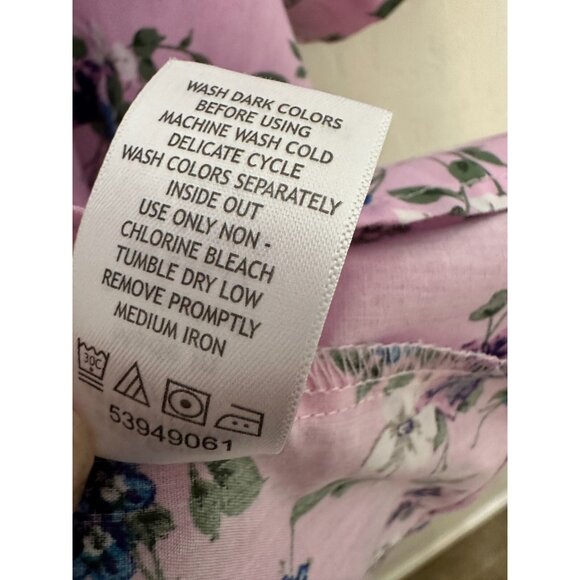 Woman Within Floral Button Up Collared Top Sz 2X Spring Bloomcore Easter Travel - Picture 5 of 14